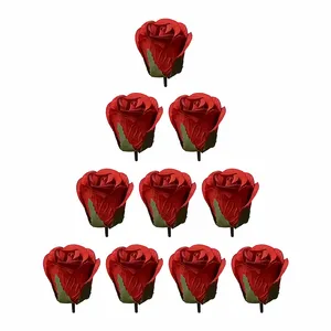 گل مصنوعی مدل سرگل رز بسته ده عددی