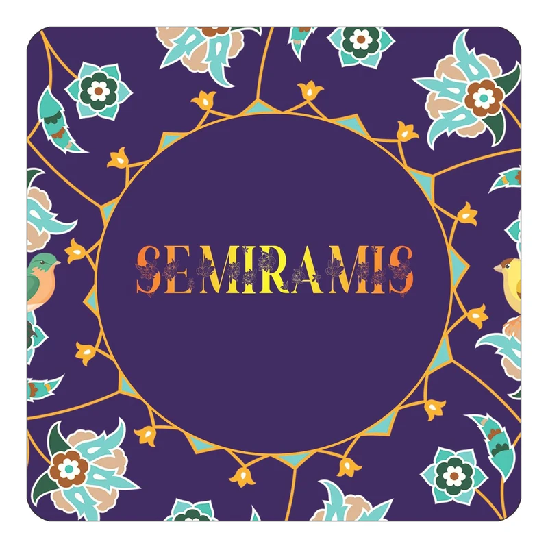 مگنت کاکتی طرح اسم سمیرا میس semiramis مدل گل و بلبل کد mg17702