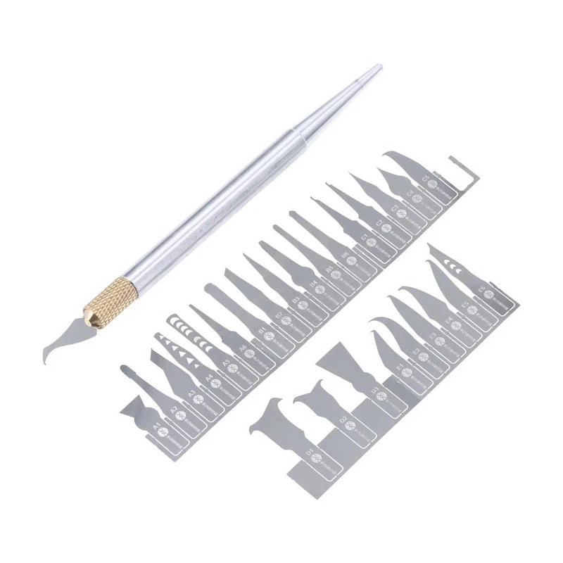مجموعه 28 عددی تیغ و کاردک تعویض آی سی سانشاین مدل SS-101A
