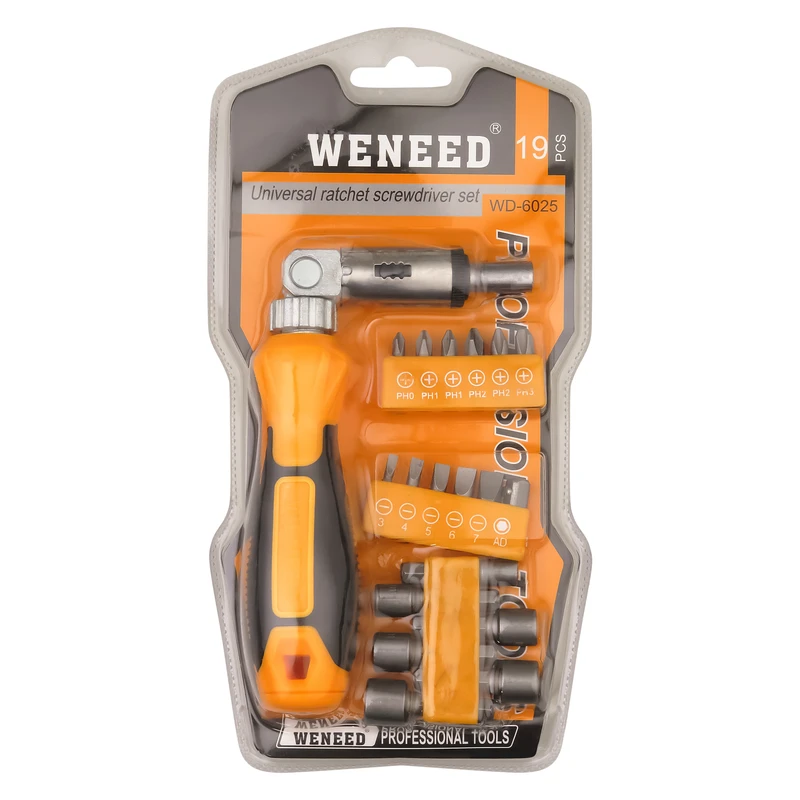 سری پیچ گوشتی جغجغه ای ویند مدل WNEED.6025 بسته 19 عددی