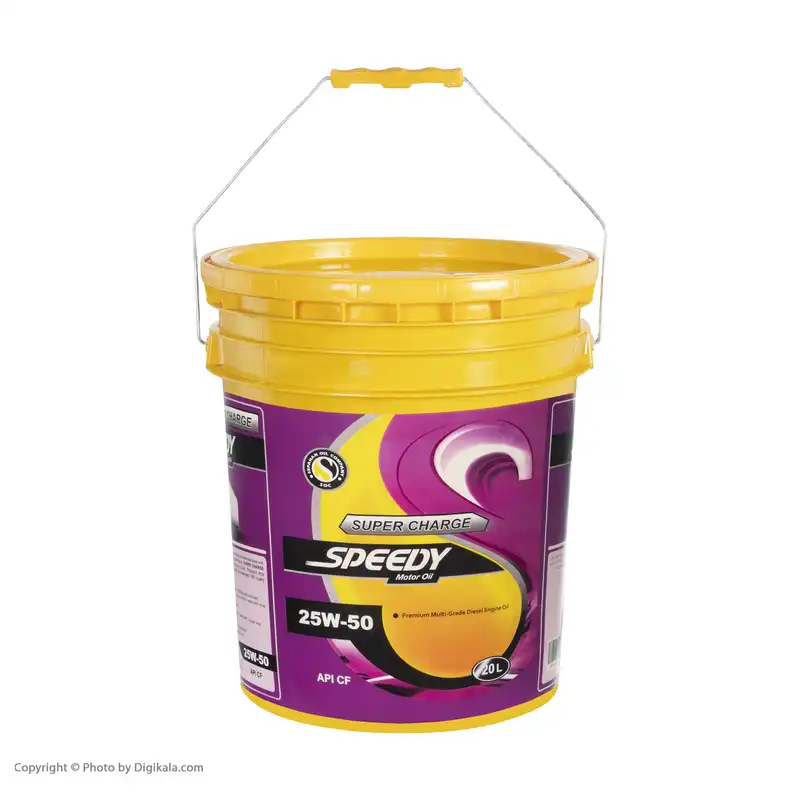 روغن موتور اسپیدی طرح توزیع عادلانه مدل Super Charge 25W-50 حجم 20 لیتر