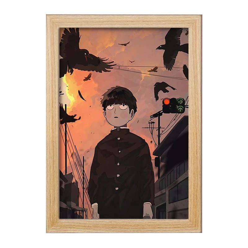 تابلو خندالو مدل شییکو انیمه موب سایکو Mob Psycho 100 کد 24425