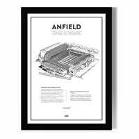 تابلو مدل دیواری طرح استادیوم آنفیلد باشگاه لیورپول کد FD004