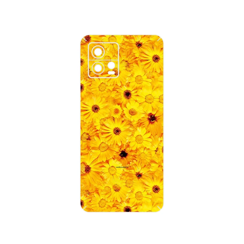 برچسب پوششی ماهوت مدل Yellow_Flower مناسب برای گوشی موبایل موتورولا Moto G72