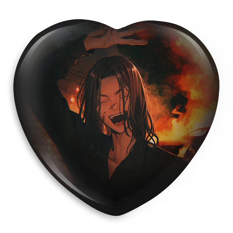 پیکسل خندالو طرح باجی کیوسکه انیمه توکیو ریونجرز مدل قلبی کد 11129