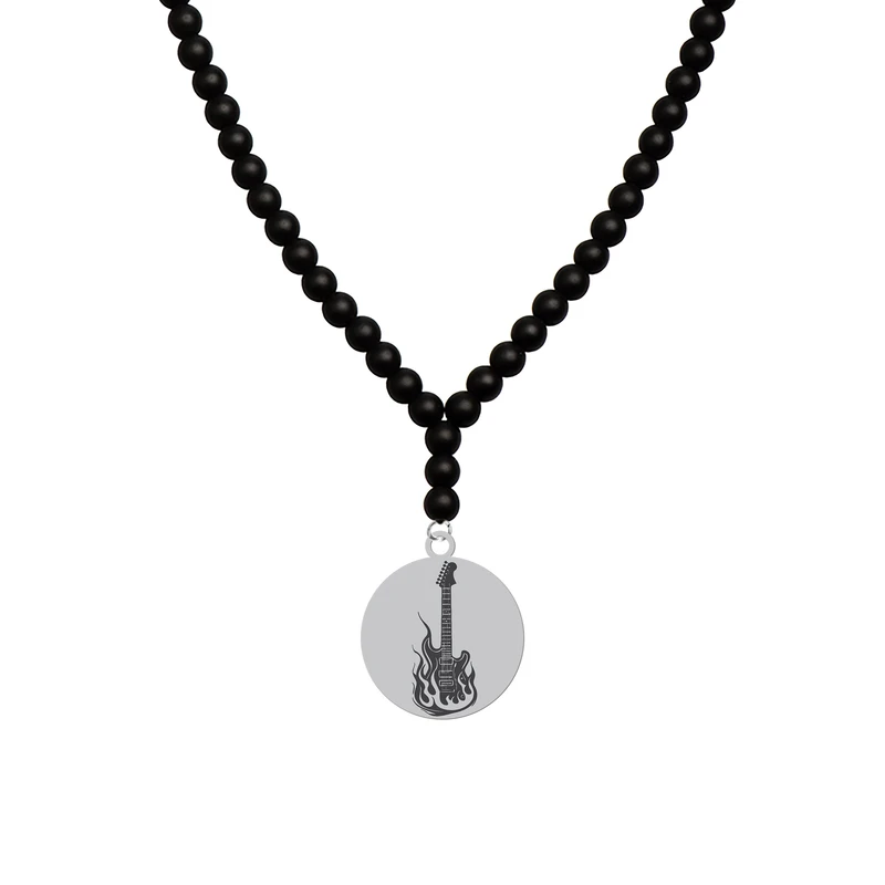 گردنبند هایکا طرح گیتار آتشی کد am.jh 498