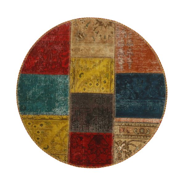 کلاژ فرش دستبافت یک متری مدل تکه دوزی کد 647r کلاژ فرش دستبافت یک متری مدل تکه دوزی کد 647r