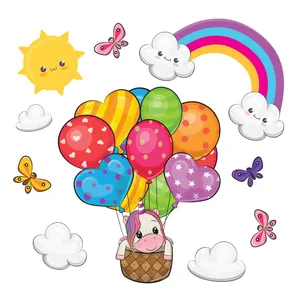 استیکر دیواری کودک تُکتم مدل بالن کد 25 مجموعه 10 عددی