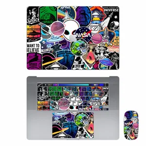 برچسب تزئینی اس ای گییرز مدل Space Sticker Bomb مناسب برای مک بوک پرو 16 اینچی به همراه برچسب کیبورد و ماوس