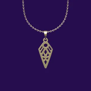 گردنبند طلا 18 عیار زنانه مدوپد مدل هندسی کد CC2-1-1055