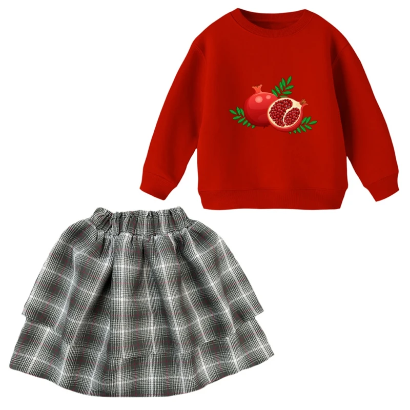 ست سویشرت و دامن دخترانه مدل یلدایی کد 02