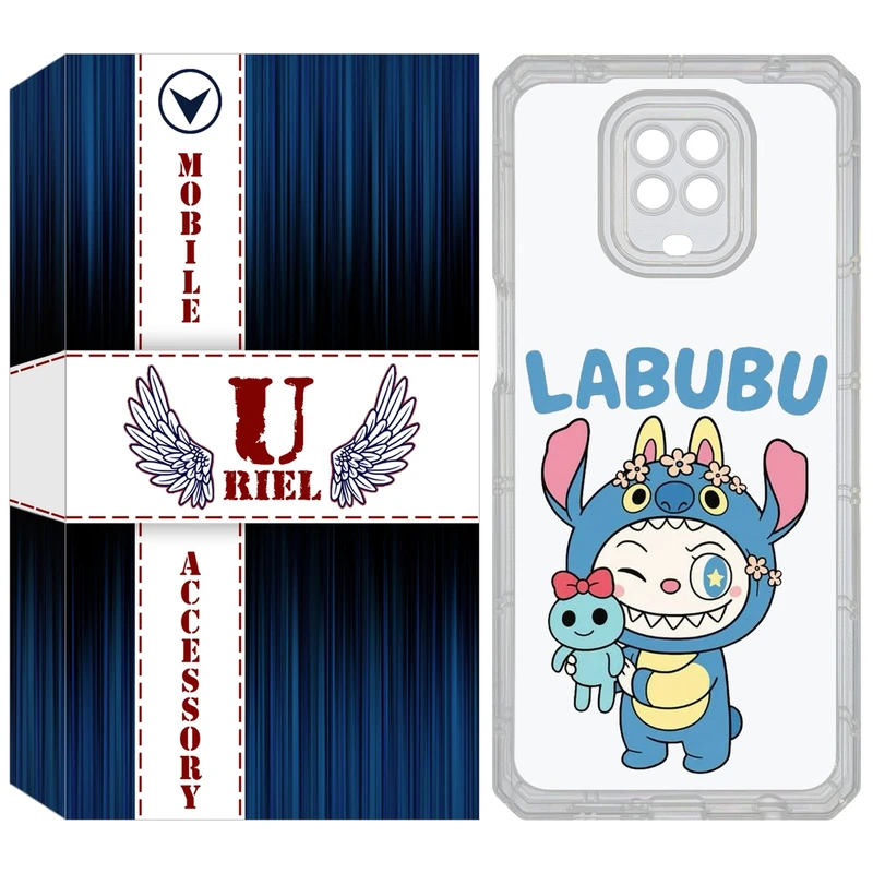 کاور یوریل قاب مدل Clear کد 112 طرح لبوبو Labubu مناسب برای گوشی موبایل شیائومی Redmi Note 9S / Note 9 Pro / Note 9 Pro Max