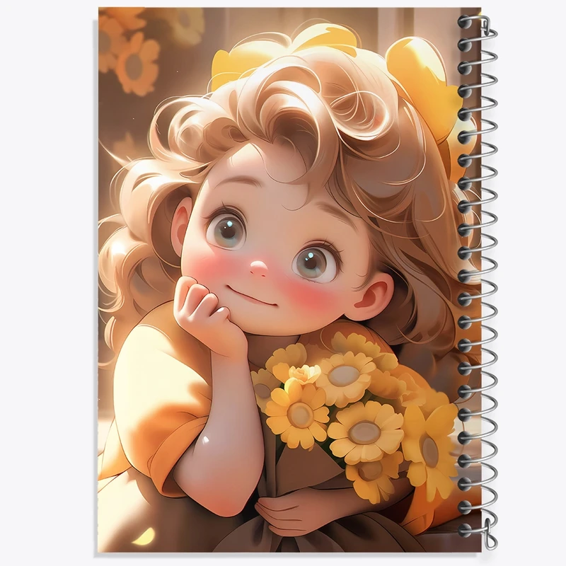 دفتر نقاشی 50 برگ خندالو طرح دخترانه کیوت کد F2242