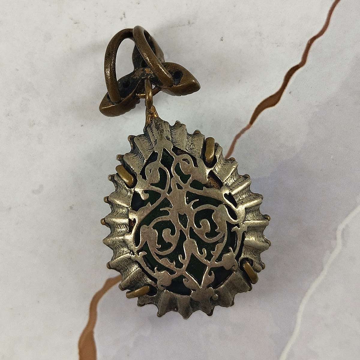 آویز گردنبند نقره زنانه سلین کالا مدل زمرد کد 11