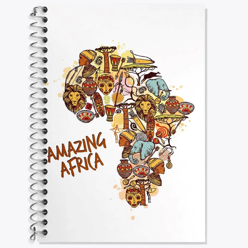 دفتر لغت 50 برگ خندالو مدل آفریقا Africa کد 29832