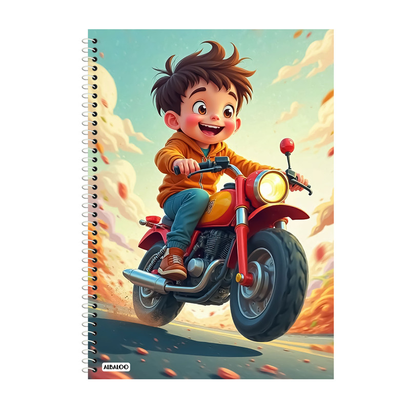 دفتر زبان 50 برگ آلبالو مدل فانتزی پسرانه کد 2312