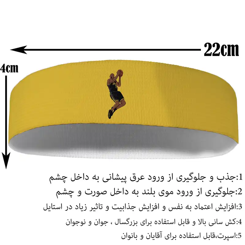 هدبند ورزشی آی تمر مدل بسکتبال nba کد 343