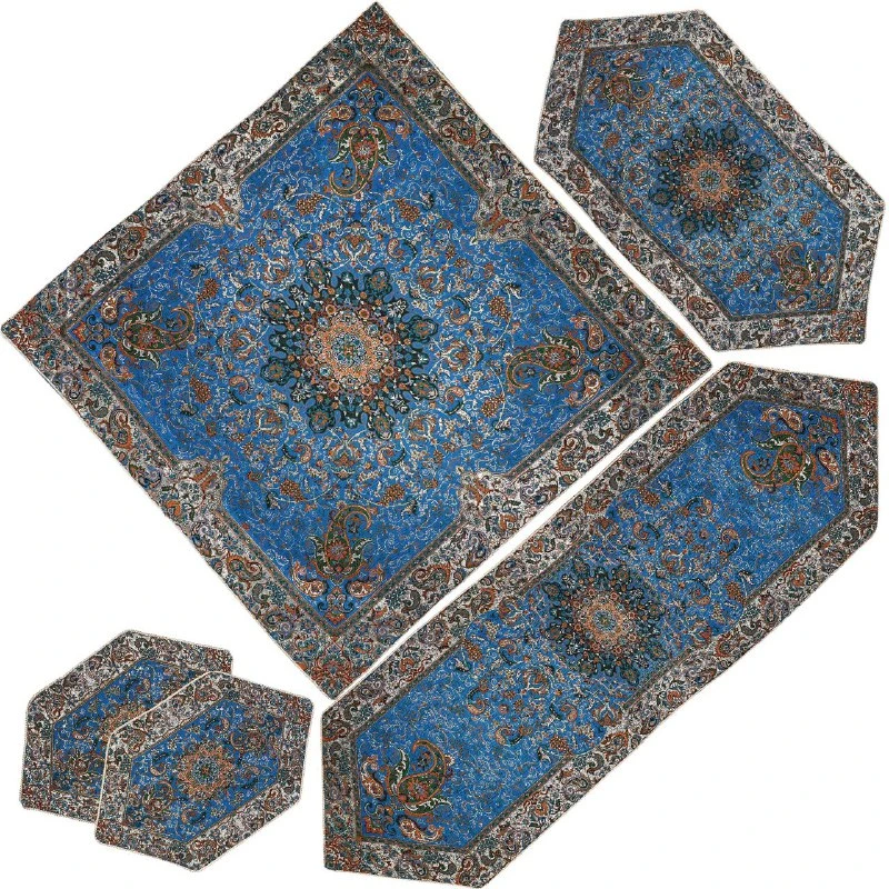 ست 5 تکه رومیزی ترمه مدل قاجار کد BI5-5