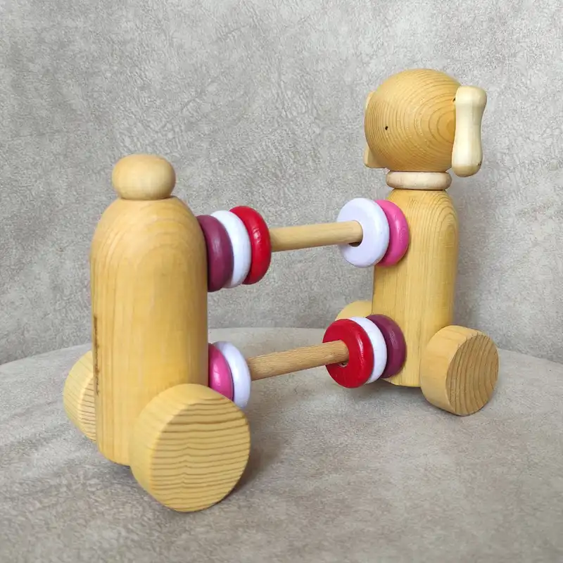 اسباب بازی چوبی مدل سگ شکم حلقه کد 014