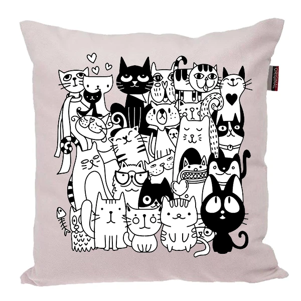 کوسن ناریکو مدل فانتزی طرح گربه کد 01087