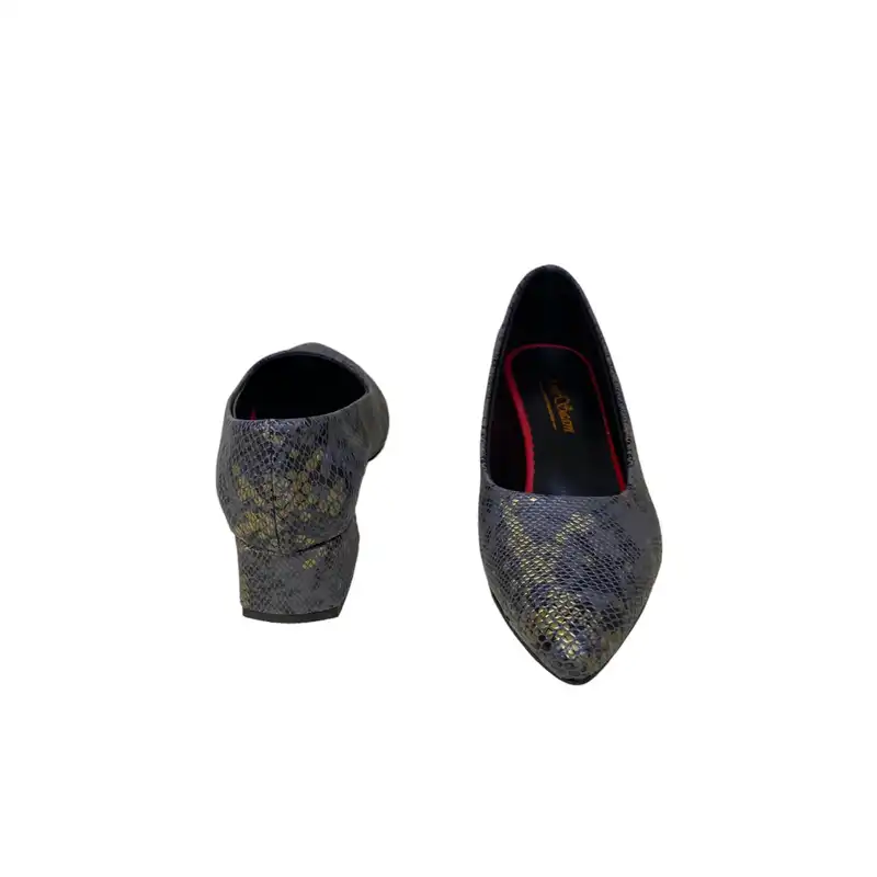 کفش زنانه مدل پیتون بیاله رنگ طوسی