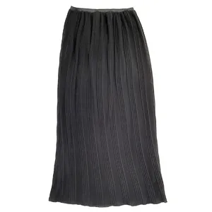 دامن زنانه مدل حریر خاویاری پلیسه دار