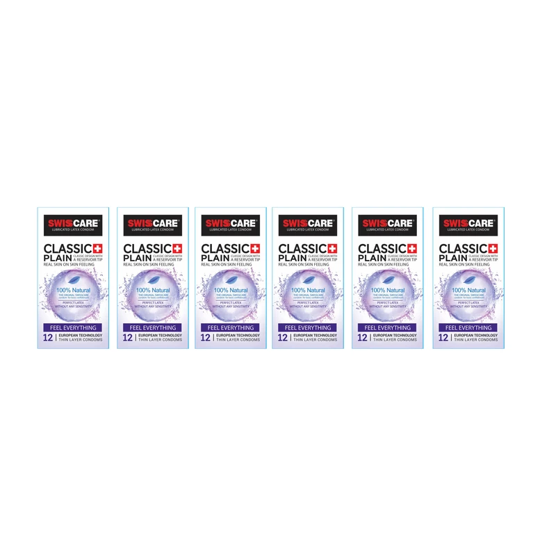 کاندوم سوئیس کر مدل classic plain مجموعه 6 عددی