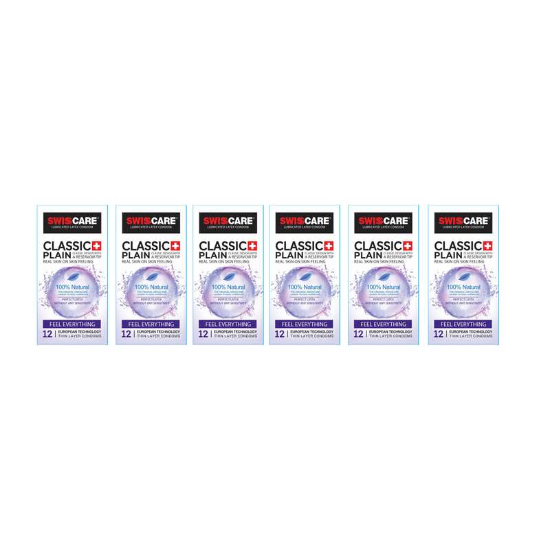 کاندوم سوئیس کر مدل classic plain مجموعه 6 عددی