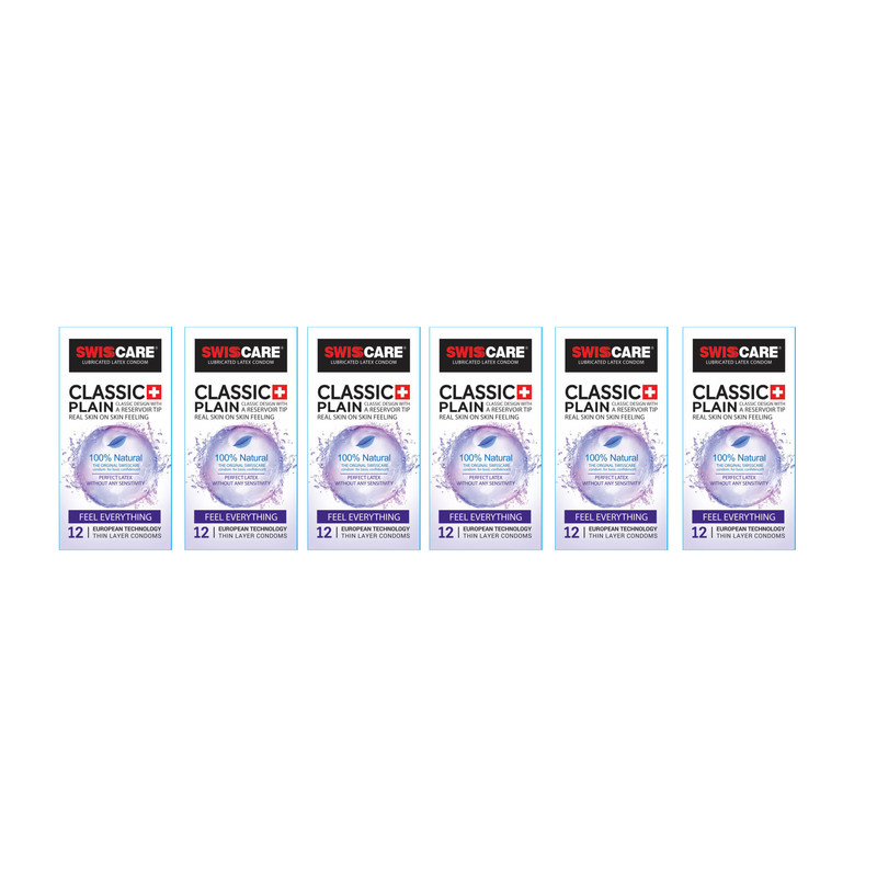 کاندوم سوئیس کر مدل classic plain مجموعه 6 عددی