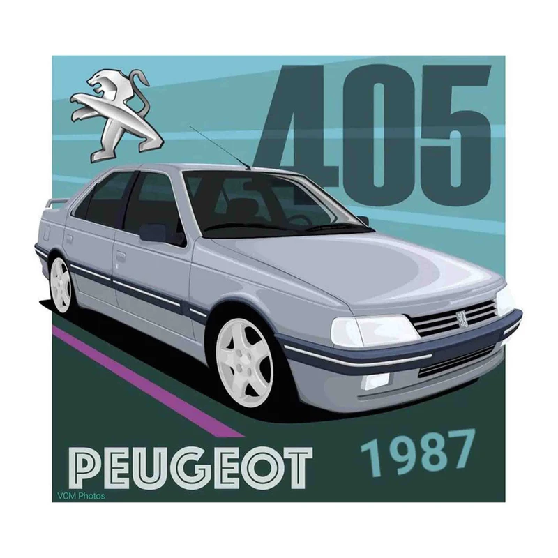 استیکر لپ تاپ مدل ماشین پژو 405 کد1987