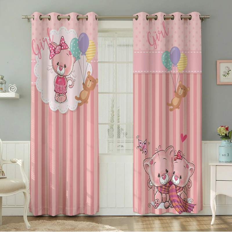 پرده نیروانا طرح کودک  مدل مخمل کد 4988سایز 140×280 سانتی متر