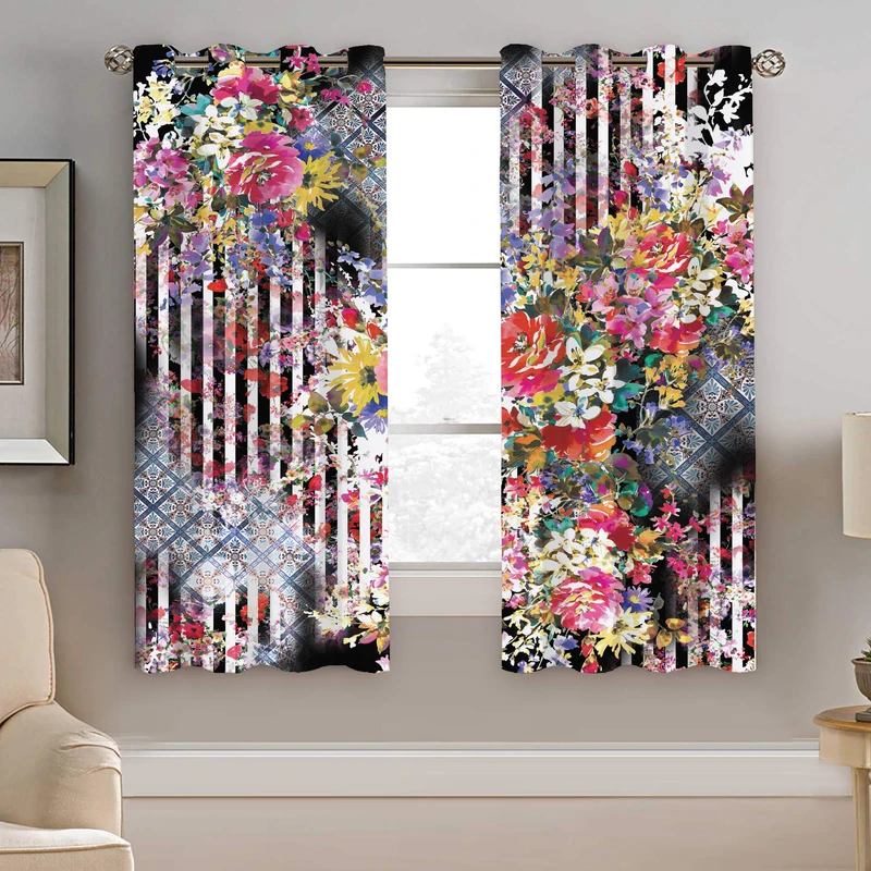 پرده نیروانا طرح سنتی مدل مخمل کد 4942 سایز 140×200 سانتی متر