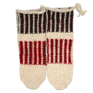 جوراب دست دوز مردانه مدل پشمی کد 07