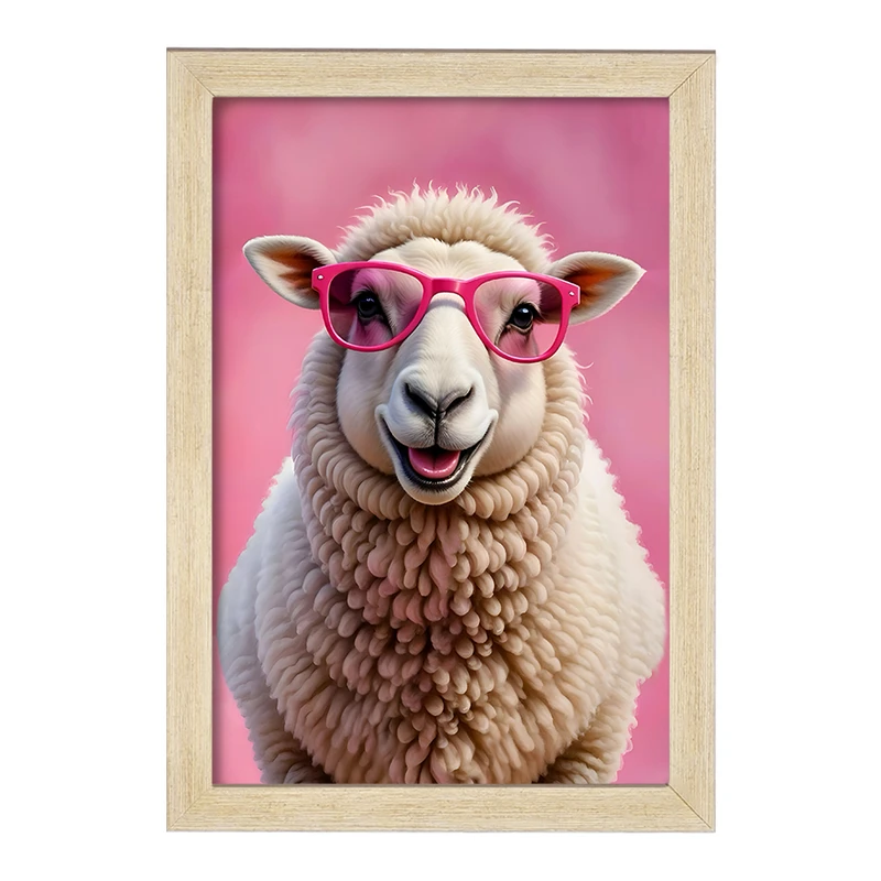 تابلو خندالو مدل گوسفند بامزه کد F6251