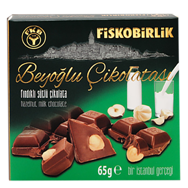 شکلات شیری با فندق فیسکوبیرلیک - 65 گرم 