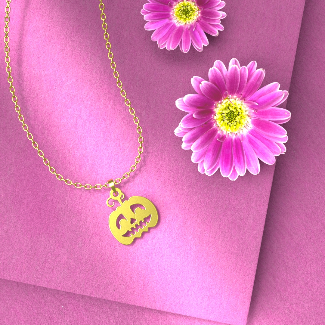 گردنبند طلا 18 عیار زنانه مدوپد مدل هالووین کد G3-1-1067