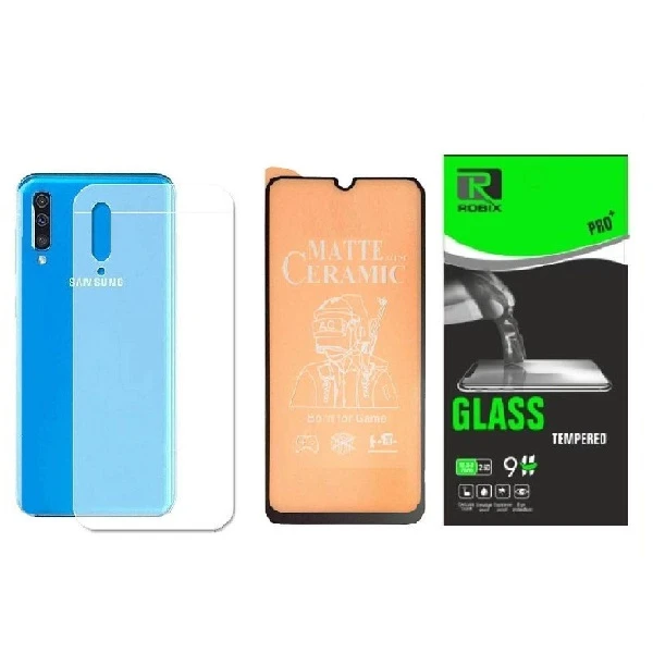 محافظ صفحه نمایش مات وپشت گوشی روبیکس مدل CR-A20s مناسب برای گوشی موبایل سامسونگ Galaxy A20s