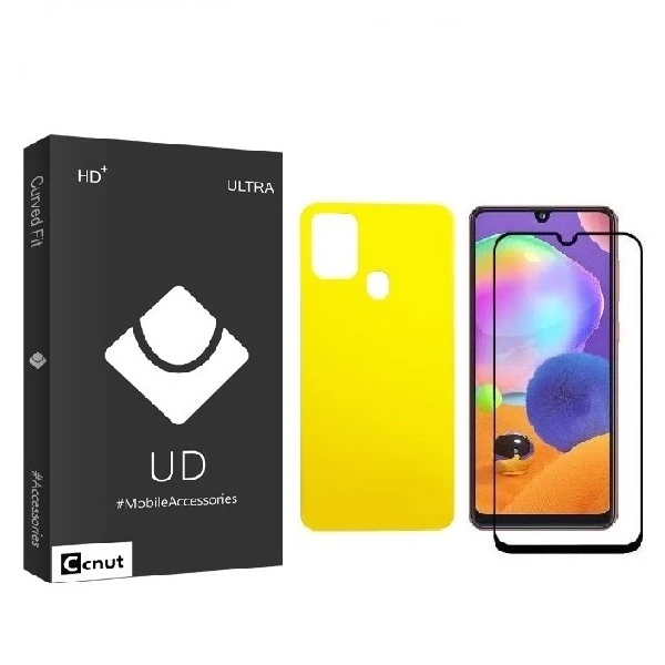 محافظ صفحه نمایش کوکونات مدل FUL مناسب برای گوشی موبایل سامسونگ Galaxy A21S به همراه محافظ پشت گوشی 