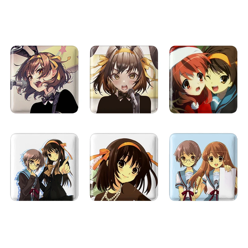 مگنت خندالو طرح انیمه ناپدید شدن هاروهی سوزومیا The Disappearance of Haruhi Suzumiya کد 1528B مجموعه 6 عددی