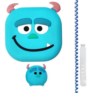 محافظ کابل طرح سالیوان به همراه محافظ شارژر دیواری 20 وات اپل مجموعه 4 عددی