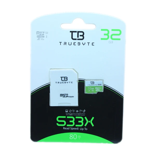 عکس شماره 2 : کارت حافظه microsdhc تروبایت مدل 533x-a1-v30 کلاس 10 استاندارد uhs-l u3 سرعت 80mbps ظرفیت 32 گیگابایت به همراه آداپتور sd