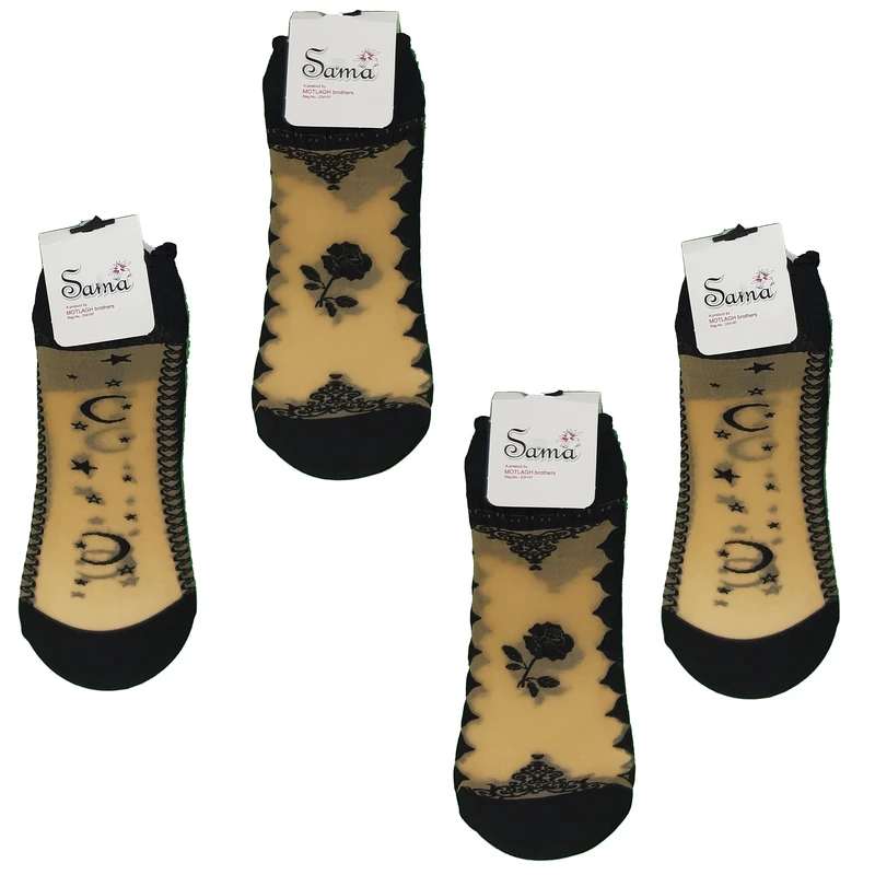 جوراب زنانه مدل قایقی بسته 4 عددی