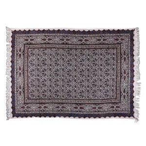 رومیزی قلمکار ممتاز نرگس‌ خانی طرح بته 4تکه مدل 02-01 سایز 150 × 100