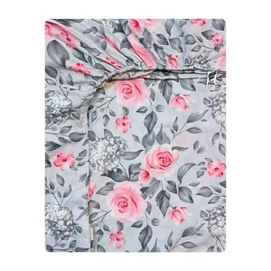 ملحفه آدنو مدل Roses کد CH153 یک نفره سایز 120x200 سانتی متر