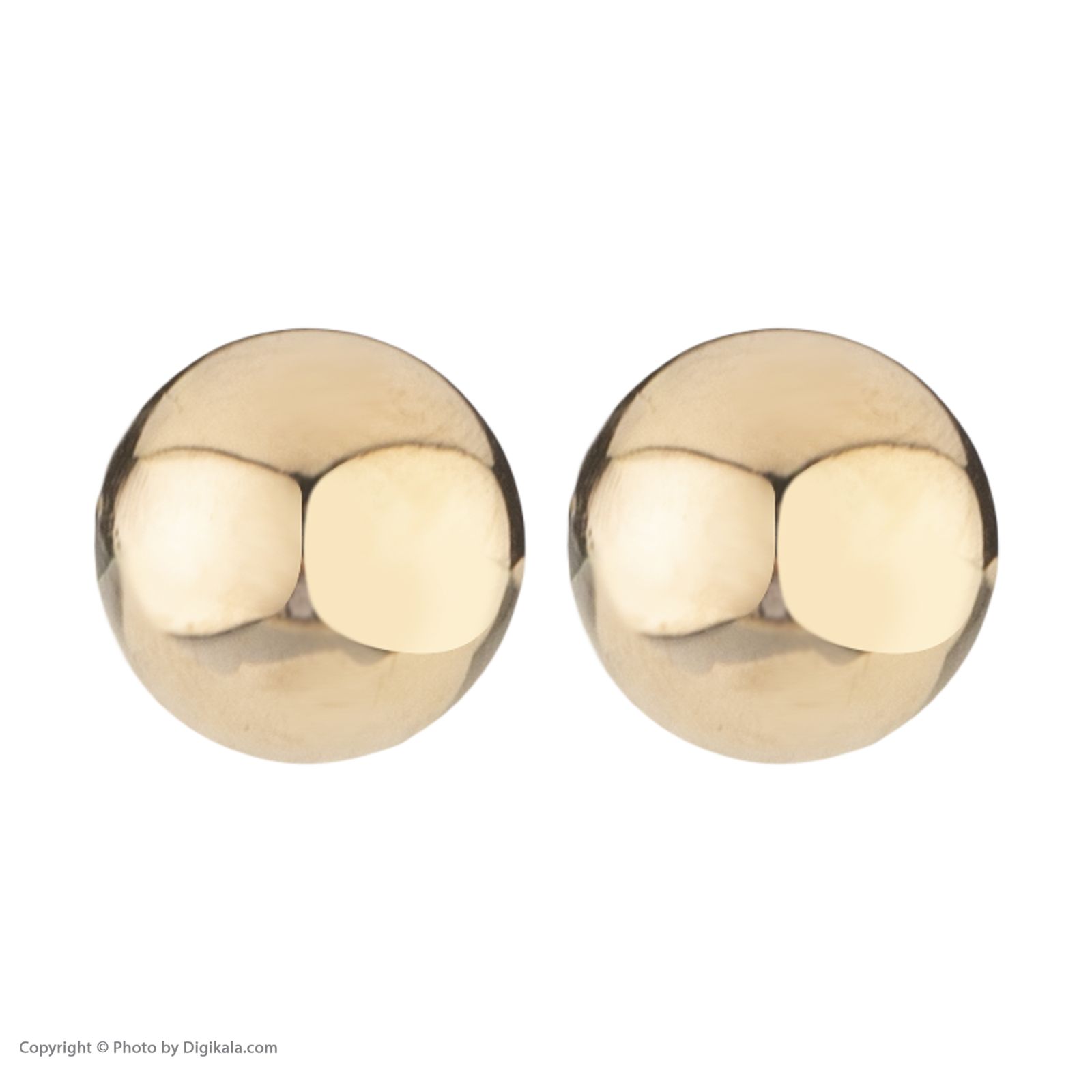 گوشواره طلا میخی 18 عیار زنانه پرسته مدل گوی بزرگ کد WE442 -  - 3