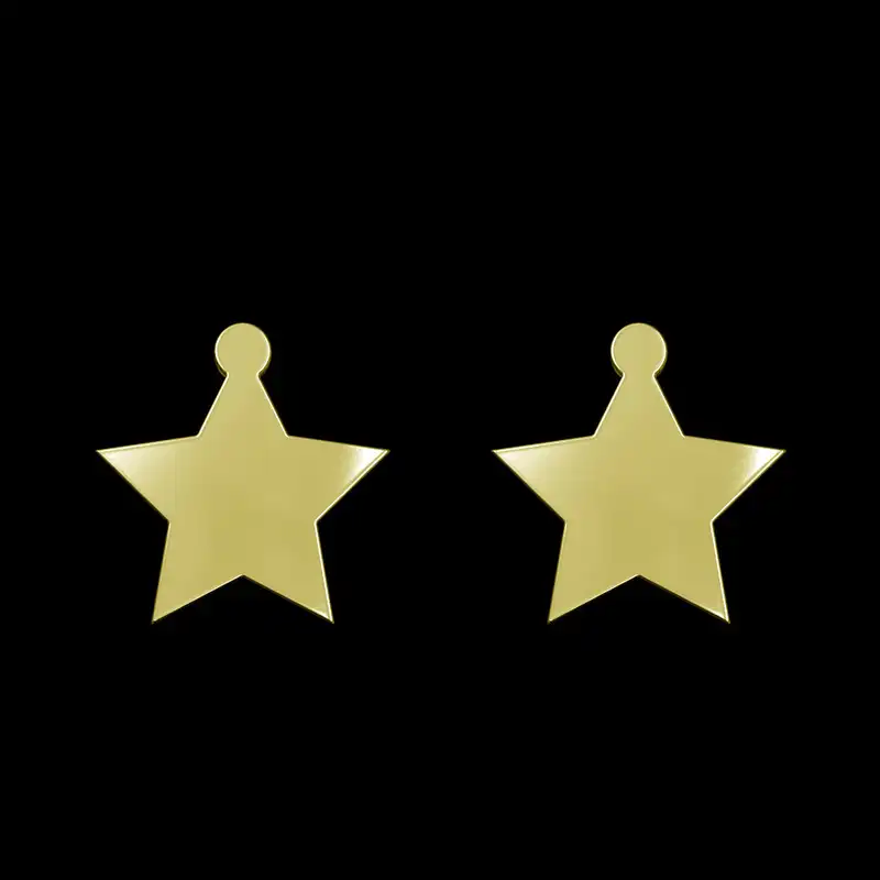 گوشواره طلا 18 عیار زنانه مدوپد مدل ستاره کد GA1-15483