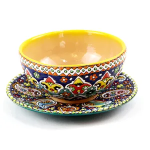 ست کاسه و بشقاب میناکاری مدل KB001