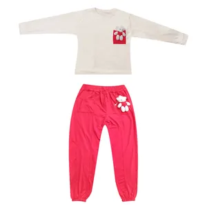 ست تیشرت آستین بلند و شلوار زنانه مدل خرس عروسک دار کد DKCOP 223