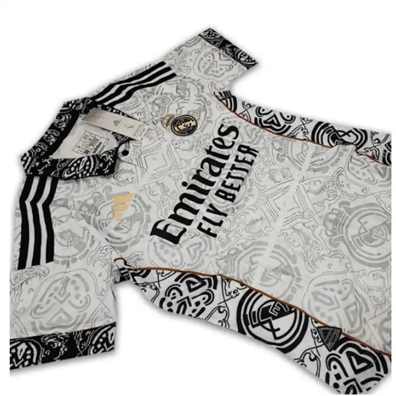 تی شرت آستین کوتاه ورزشی مردانه مدل رئال مادرید دراگون پلیری 2024