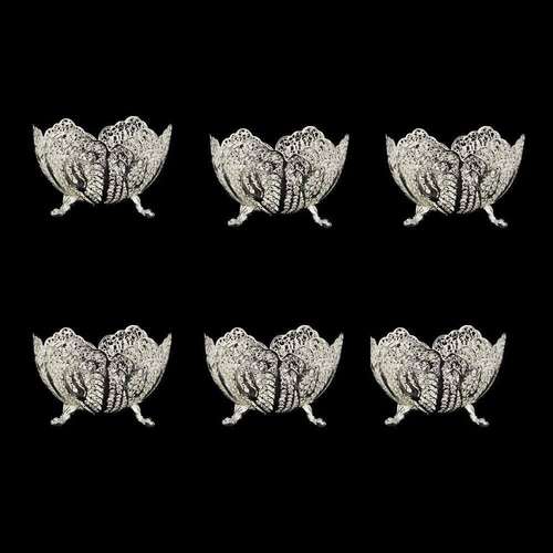 کاسه ملیله کاری مدل 3P کد 01 بسته 6 عددی